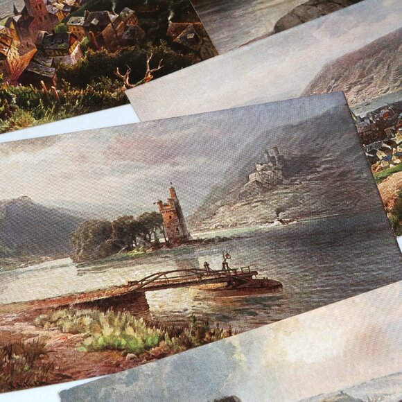 10 Postcard - Germany Gutenfels, Rudesheim, Kaub, Bingen, Bacharach【postkarte】 - Picture 2 of 6